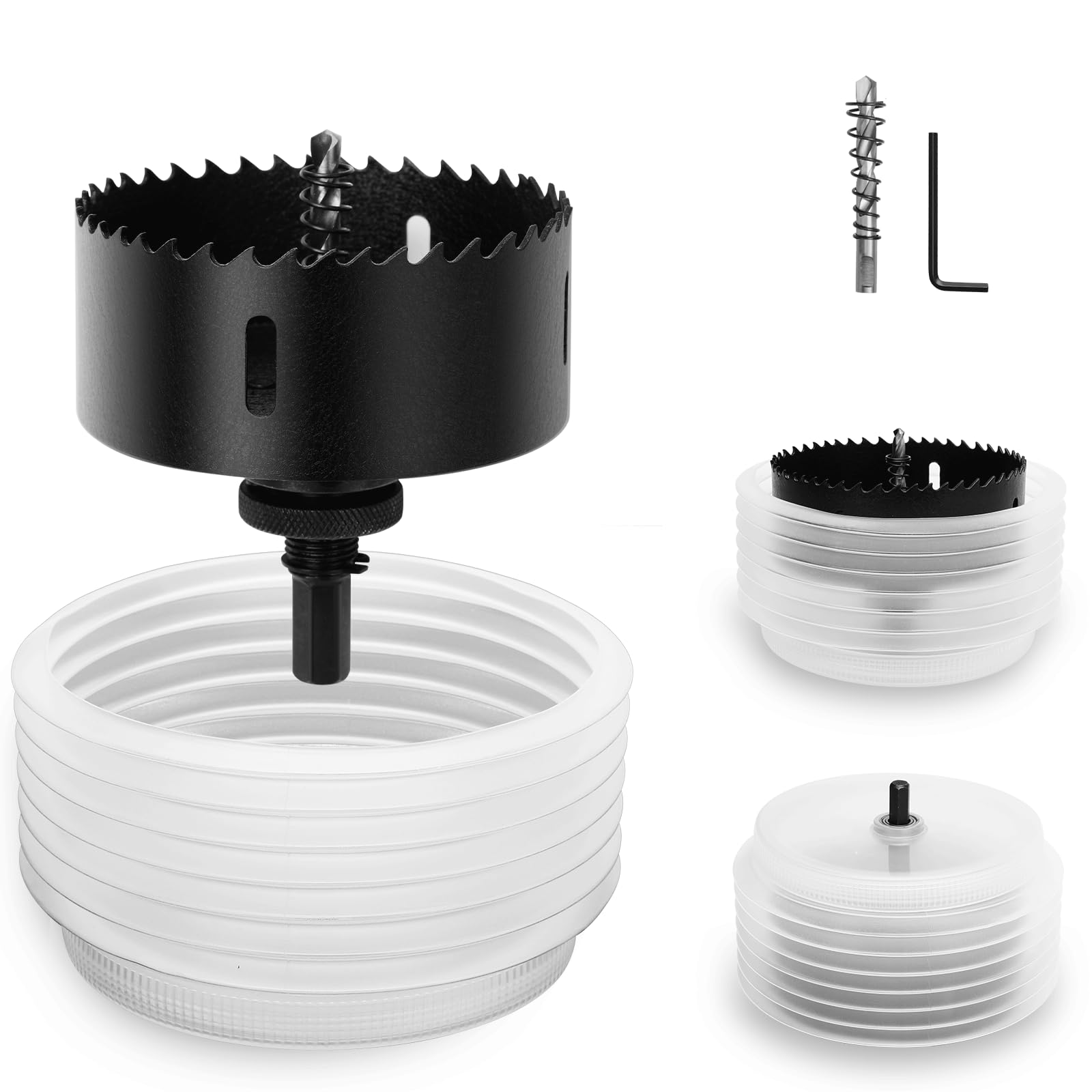 2-1/8" | 54mm Hole Saw with Heavy Duty Arbor HSS Bi-Metal Hole Cutter Drill Bit for Wood Cornhole Boards Plastic Drywall Metal Fiberboard — view 16