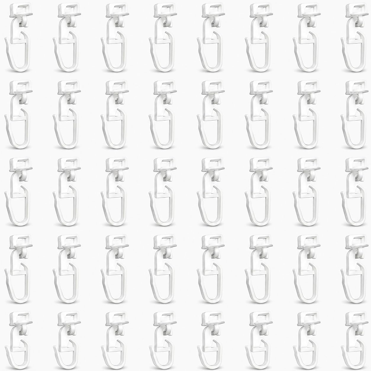 40 Pack Caravan Curtain Glider Hooks, Plastic Curtain Track Hooks Compatible with Swift Campervan Motorhome Curtains and Drapes
