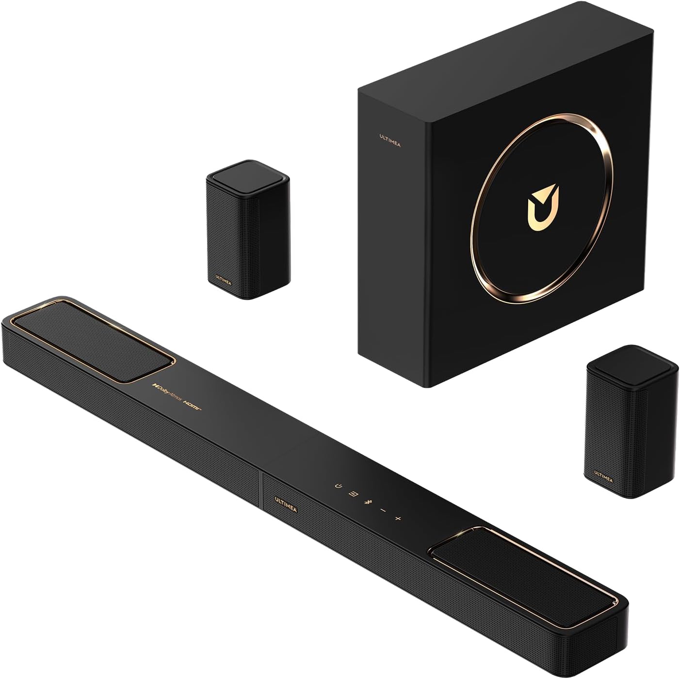 ULTIMEA Skywave F40 5.1.2ch Dolby Atmos Soundbar with Surround Speakers - Immersive Home Theater System for TV, Bluetooth 5.4, HDMI eARC, 2025 Model