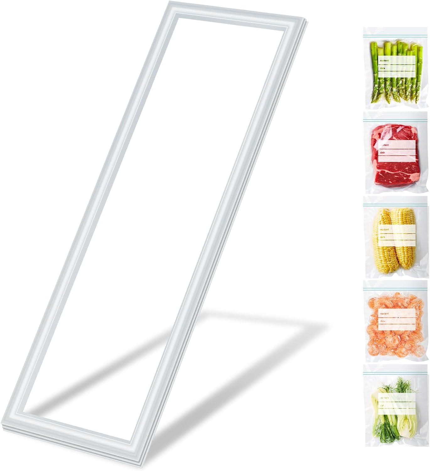 UPGRADED 241786005 241786013 Refrigerator Door Gasket Replacement Compatible with Frigidaire, Kenmore, Crosley Refrigerator Fresh Food Door Seal, Replaces Part Number 241786009 7241786005