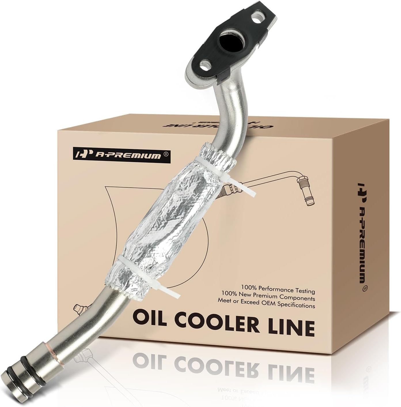 A-Premium Turbocharger Oil Line Replacement for Ford Explorer 2013-2019 Flex Taurus 2010-2019 Police Interceptor Sedan 2014-2019 Lincoln MKT 2010-2019 MKS 2010-2016 Lower Return Left
