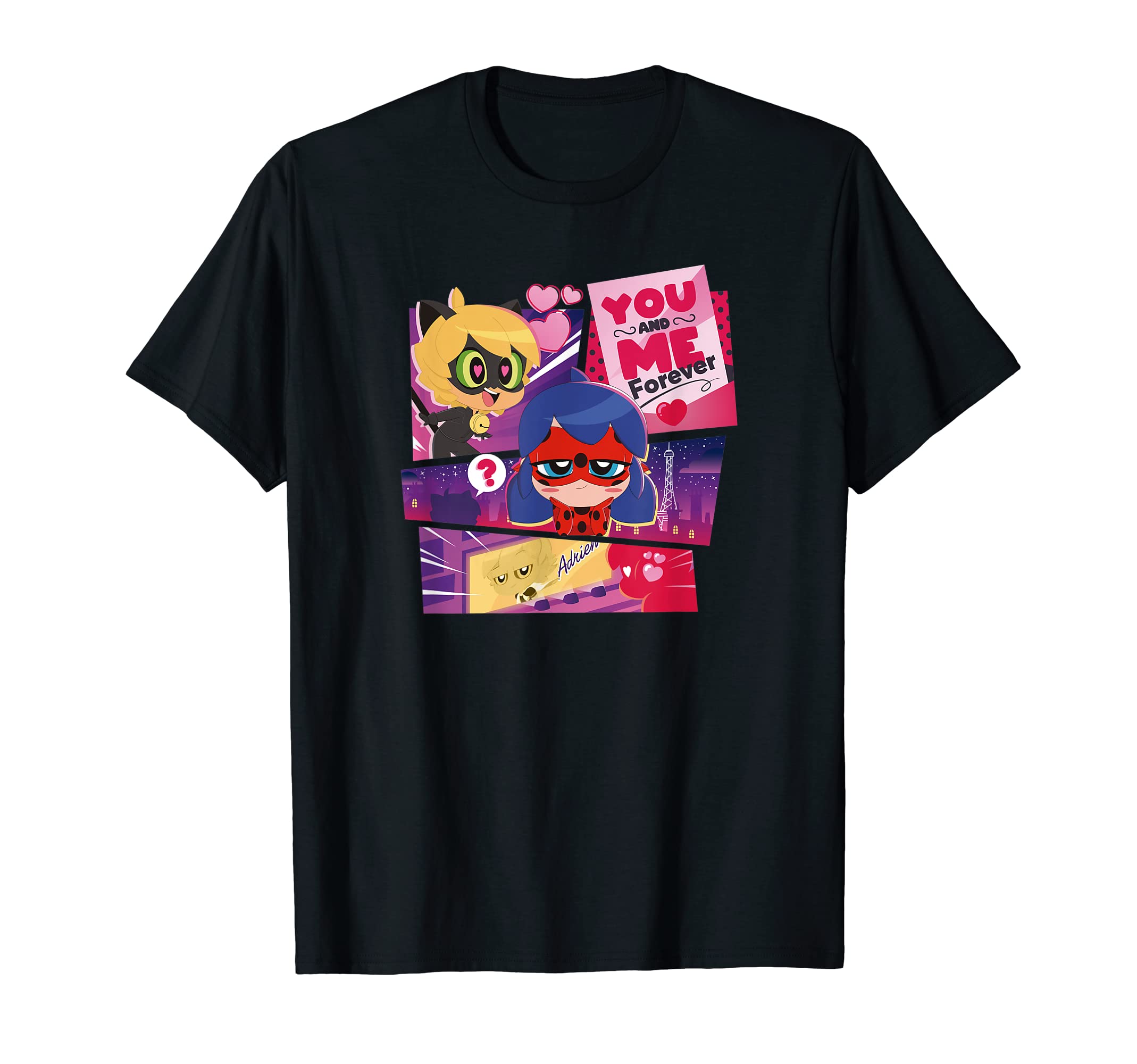 MiraculousLadybug Chibi Collection You and Me forever T-Shirt