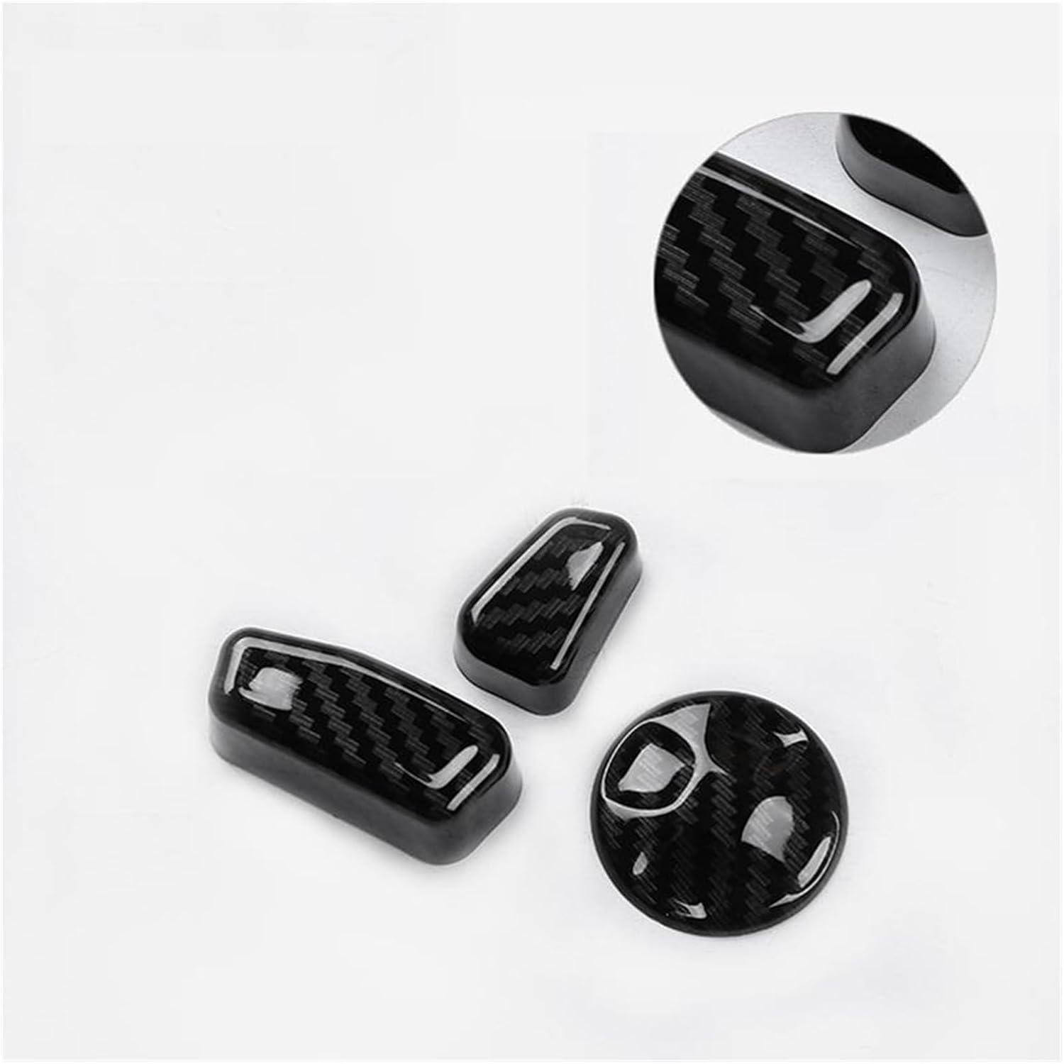 Car Fit for Seat Adjustment Button Trim Cover Fit for Alfa Romeo Giulia Interior Modification Accessories Seat Adjust Button Switch(Silver)