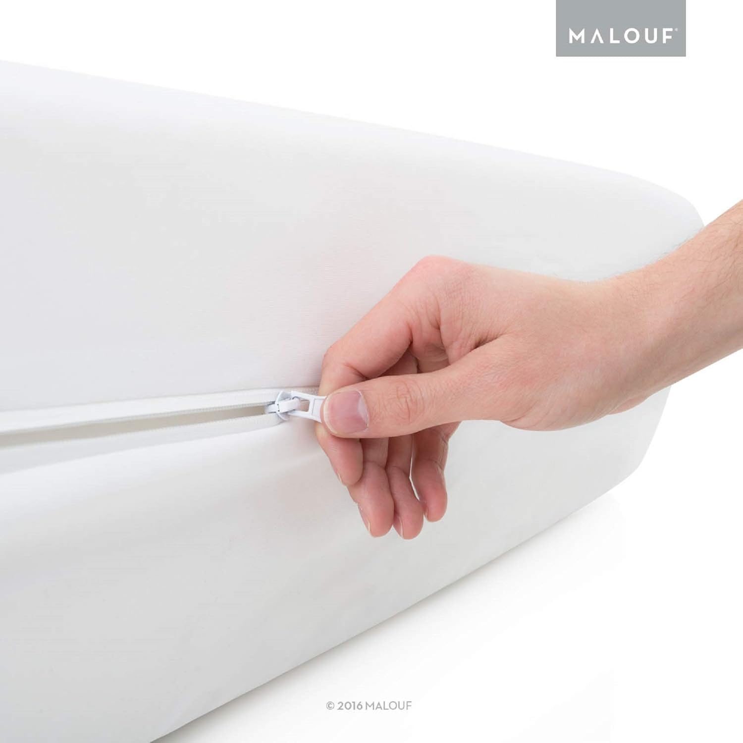 MALOUF Sleep TITE HD Lab Certified Bed Bug Proof Mattress encasement Protector-Hypoallergenic-100% Waterproof-15 Year Warranty-Vinyl Free-Queen, White : Everything Else