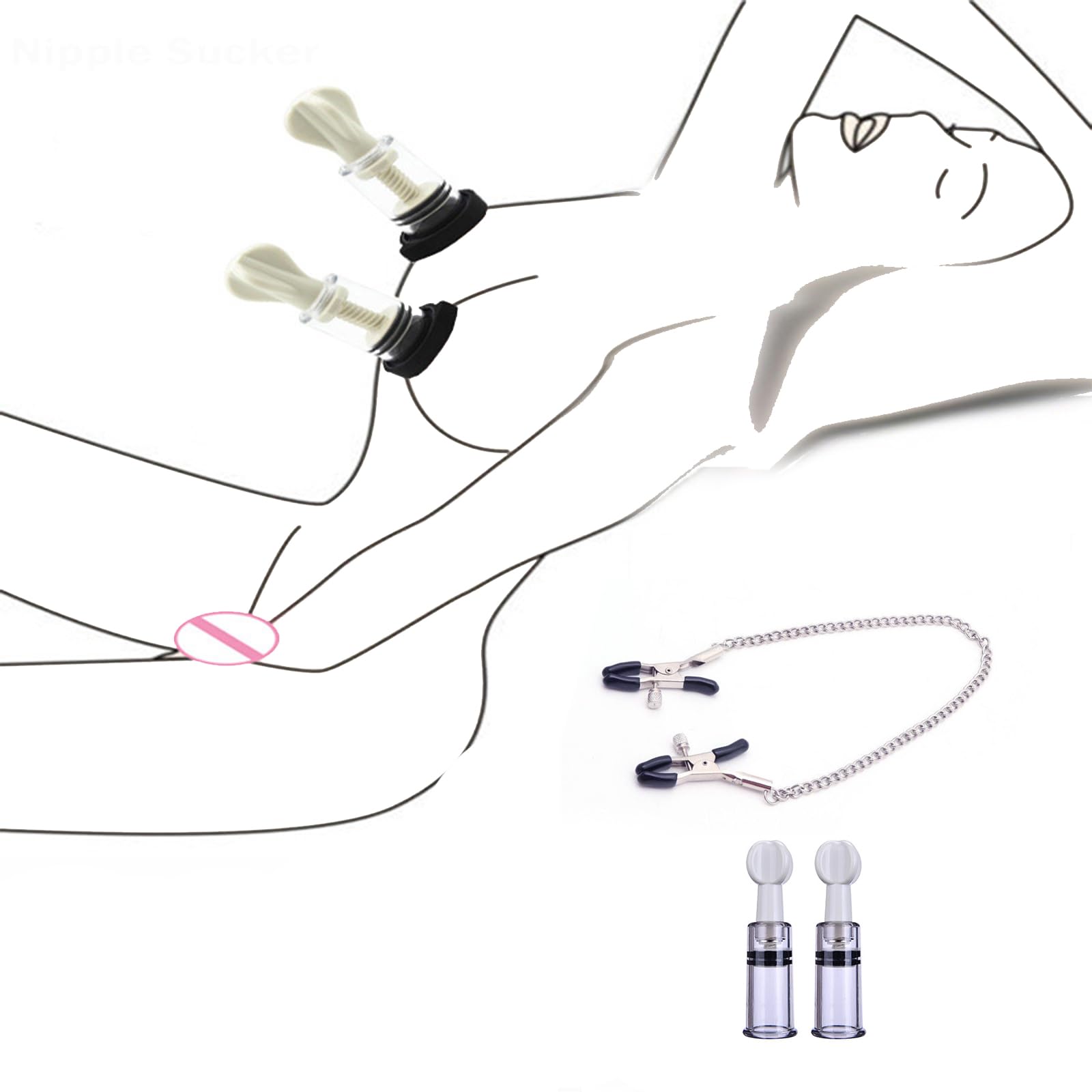 Succhia Capezzoli Ventosa Morsetti per Capezzoli Regolabili Stimolatori del Seno Giocattoli del Sesso Capezzolo Succhiatori Nipple Giocattoli Sesso Fetish BDSM Torture Sex toys per Donne