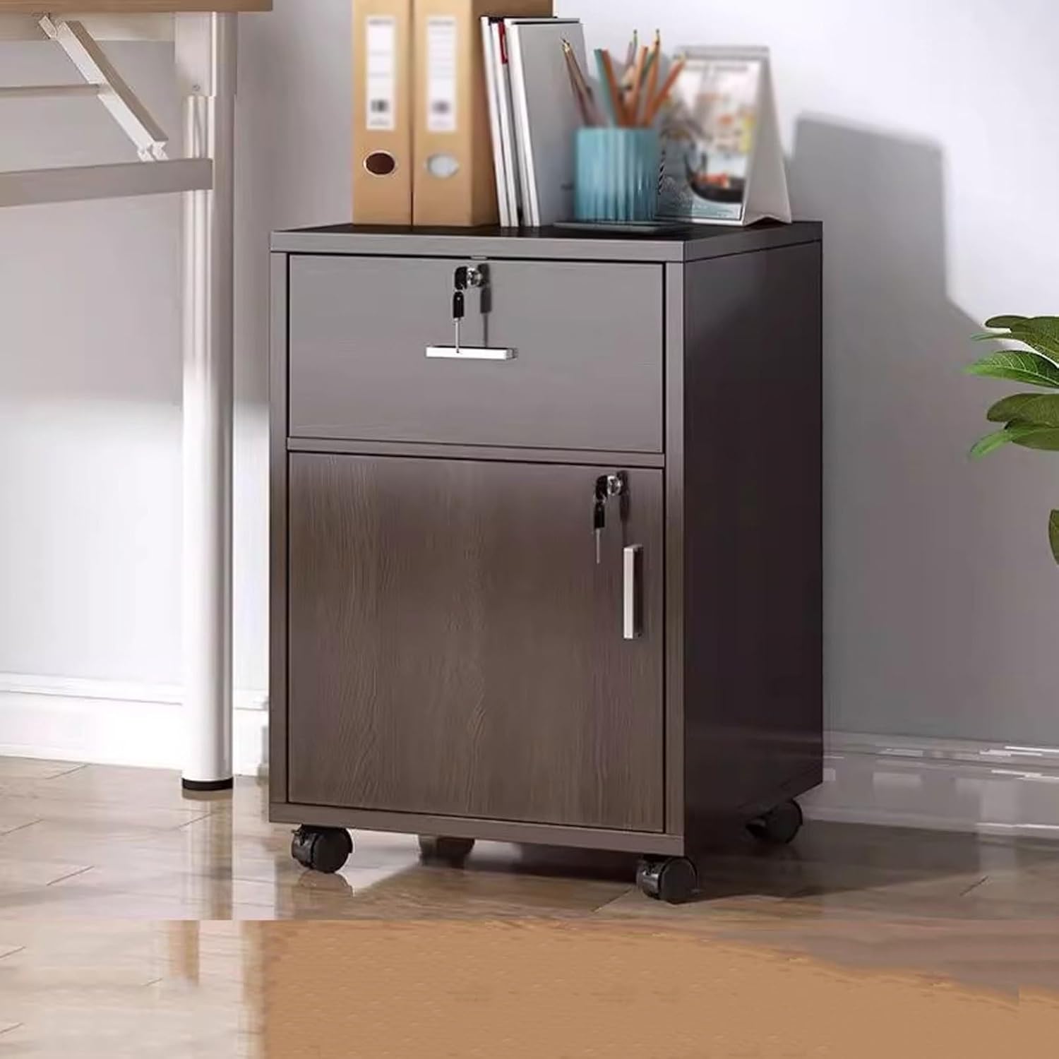 Lockable Filing Cabinet for Office Removable Low Storage Cabinets(A)