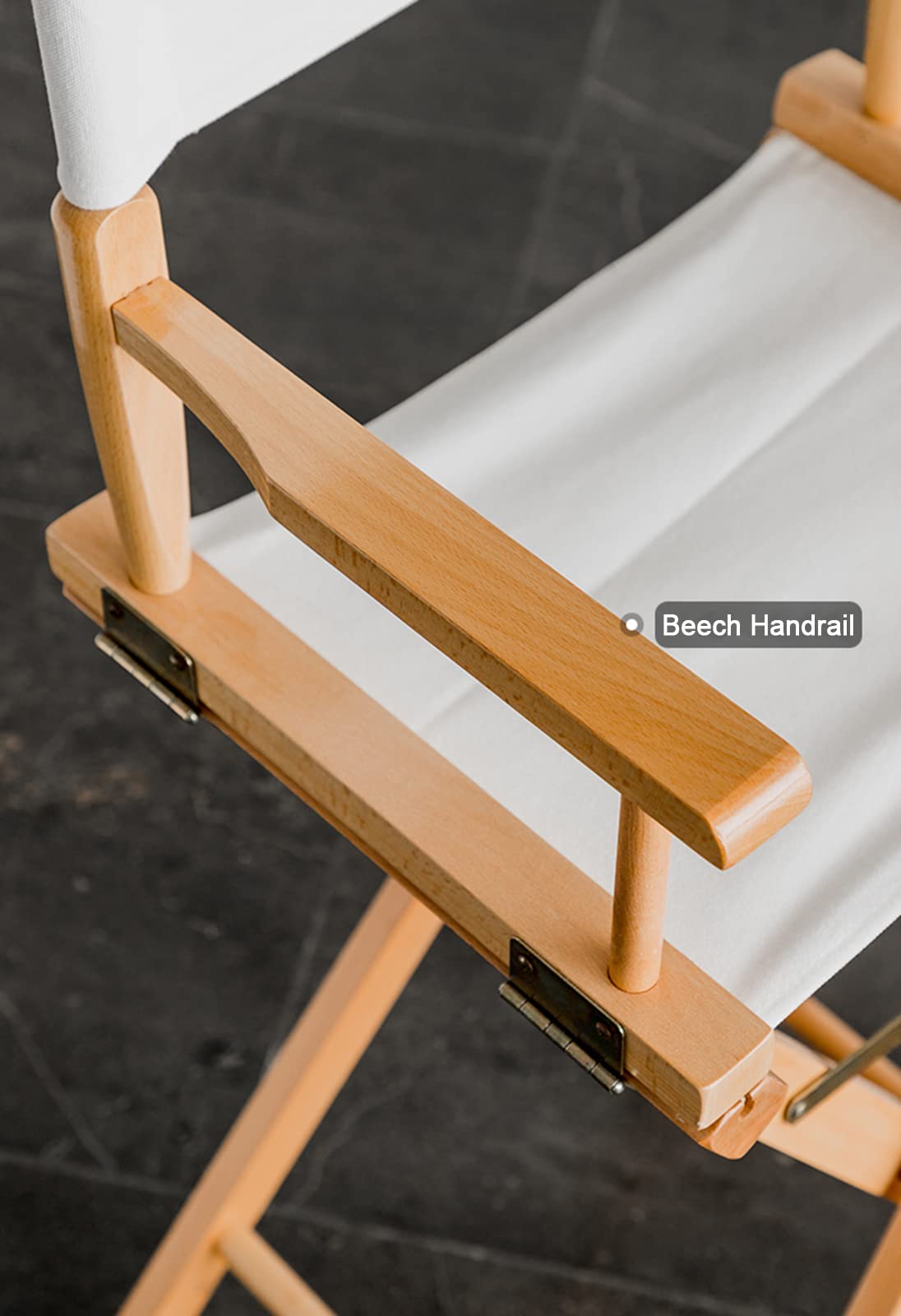 Sedia da truccato Professionale da 30" Alto Direttore con Sedia Portatile per Schienale Alto in Legno per i Clienti