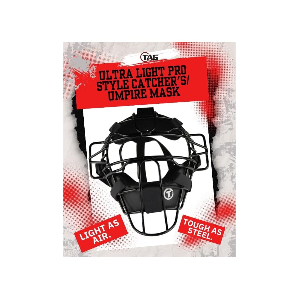 Masque De Receveur/arbitre Baseball/softball - Cage Traditionnelle, Légère, Taille Unique (adulte)