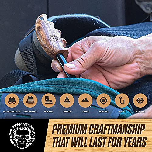 Ultimate Ferro Rod Fire Starter - Weatherproof Ferro Rods Survival Kit - Magnesium Flint And Steel Ferrocerium Striker Set With Scraper, Paracord & Leather Sheath - Outdoor Emergency Camping Tools #TOP7