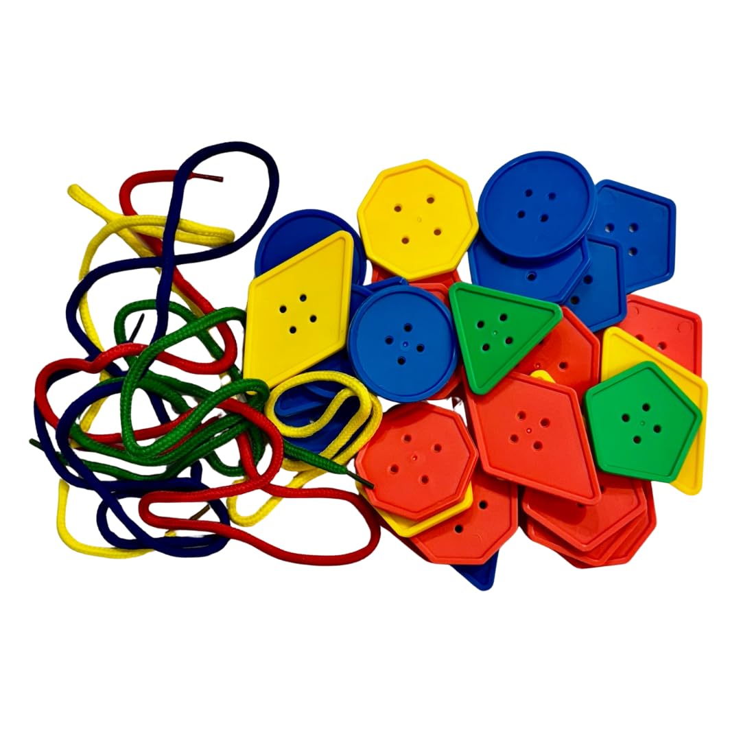 Springboard Colossal Sorting Buttons (30 Pack), Large Threading Buttons for Kids EYFS Fine Motor Skills, Counting & Maths Games