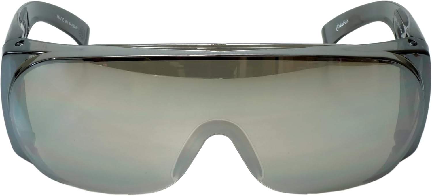 Calabria Fit Over Safety Glasses | Polarized Sunglasses Over Glasses | Wrap Around Anti-Fog | Scratch Resistant | Unisex