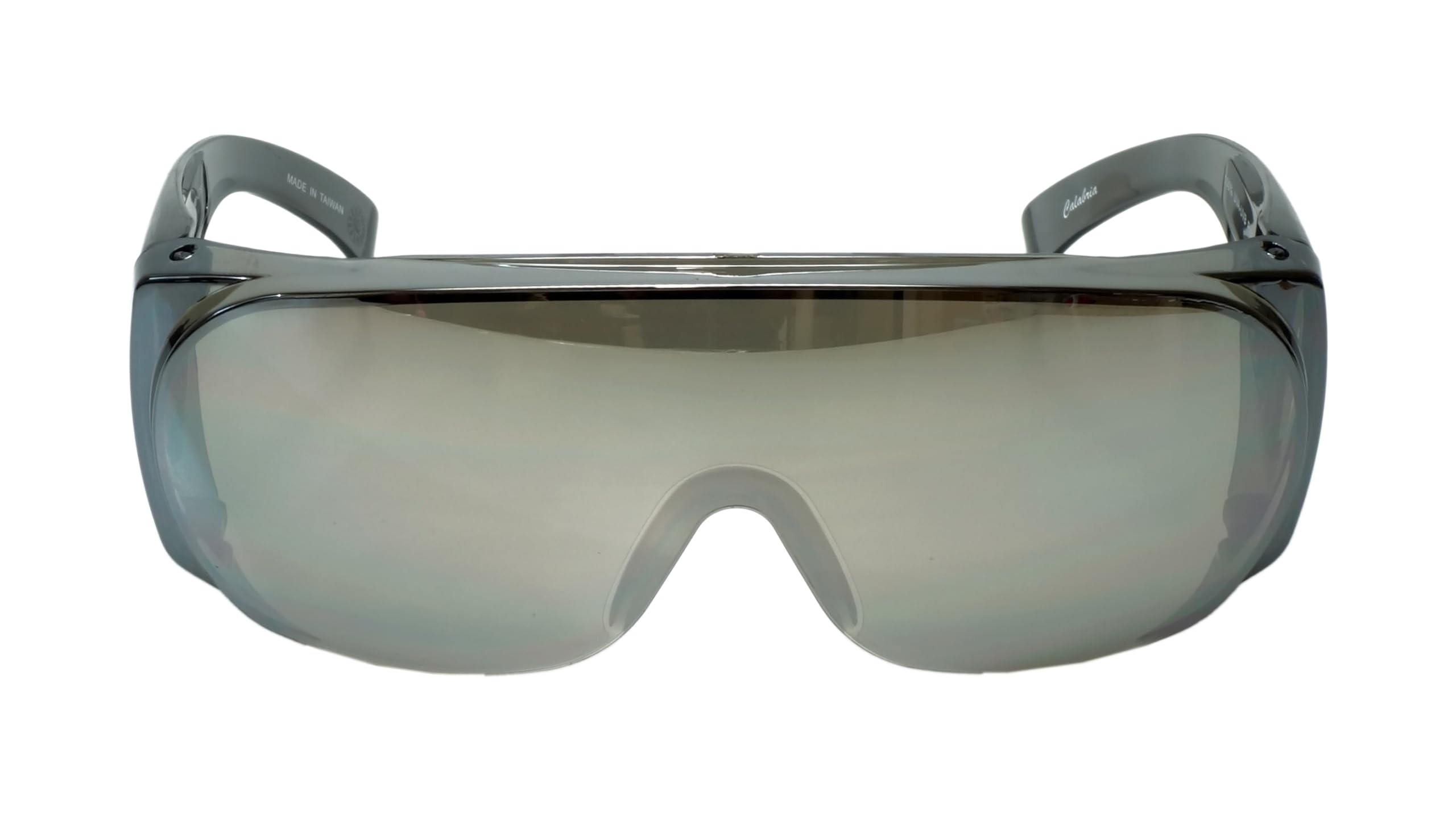 Calabria 1003 - Gafas de seguridad de ajuste grande para hombres y mujeres, envolventes, antivaho, rayones, antirreflejos
