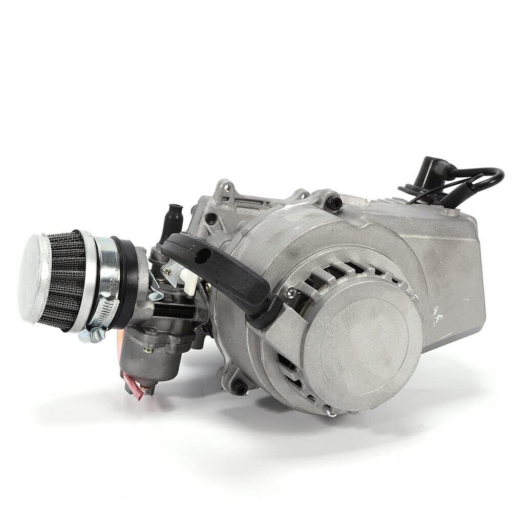Moteur Pocket Bike 49cc, 2 Temps Pullstart Engine Motor Kit, Mini Dirt Bike Avec Filtre à Air Carburateur, pour Pocket ATV, Scooter