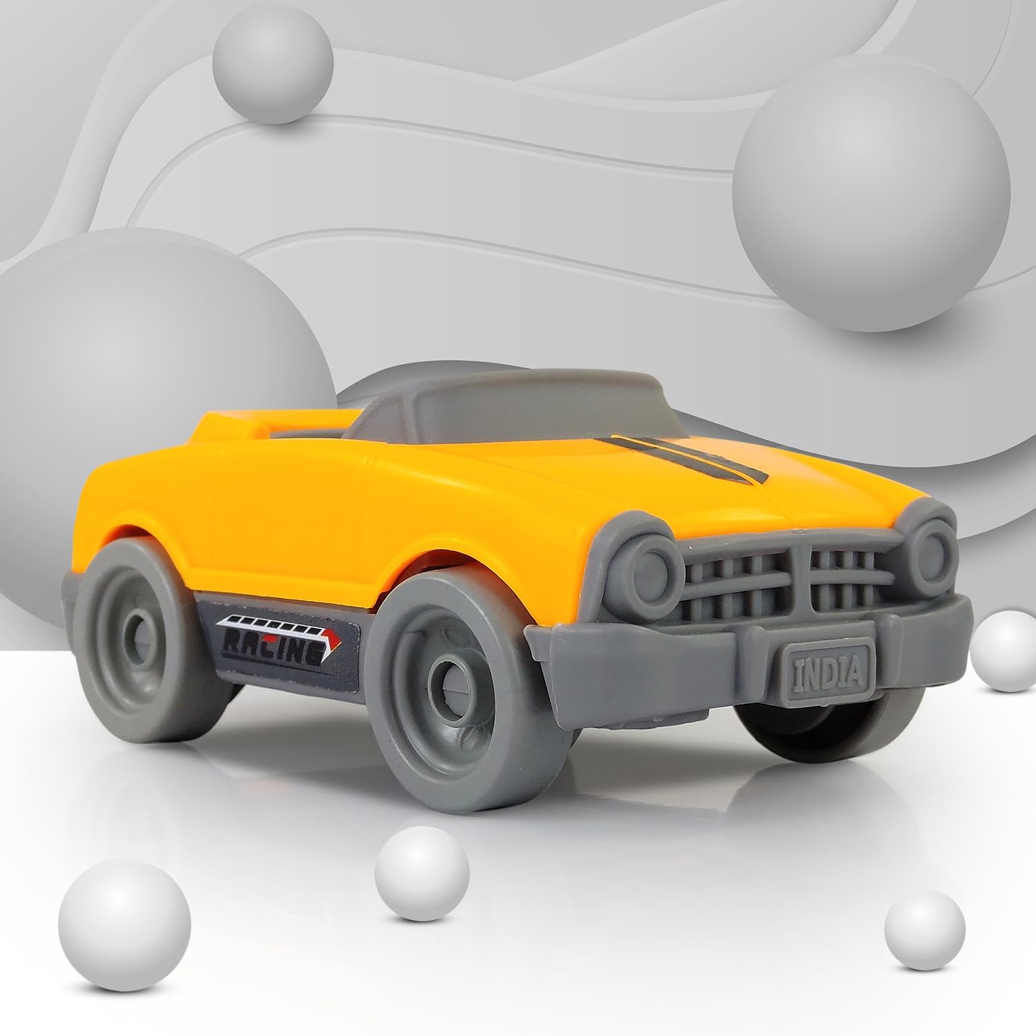 Dinky Plastic Toy Car Pull & Push Vehicle Racing Toy Cars Play Set Toddlers Car Toys Pullback Mini Cars Toys for Kids up to 3 Years (Orange)