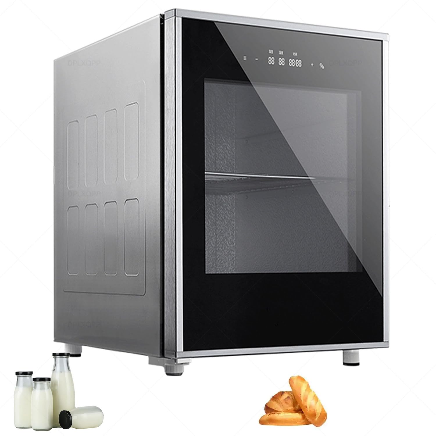 Yaourtière Et Chambre De Pousse 70 L,Fermenteur électrique Avec écran Tactile, Minuterie 24h,Porte Vitrée Double Couche Et éclairage LED,Pour Pain,Pizza,Levain,Natto,Usage Domestique Et Professionnel