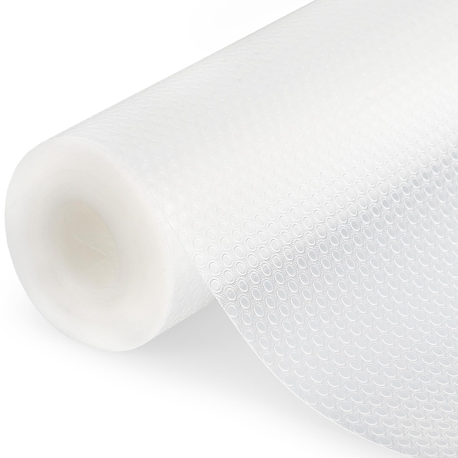 HAUSPROFI Schubladenmatte für Regale Schränke Schubladen Kühlschranke Hause Büro, 50x600cm Zuschneidbar, Transparent Weiß