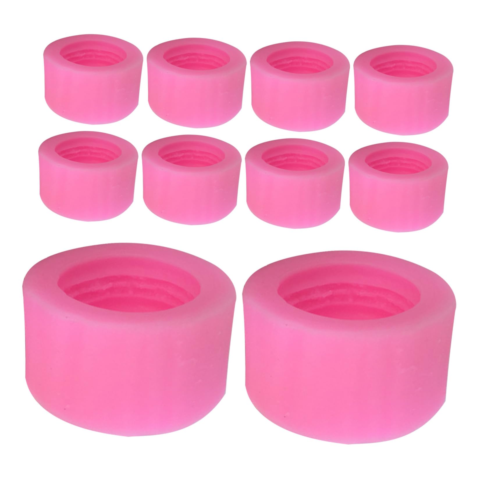 Stampo Macaron 3d in Silicone Alimentare, 10 Pezzi Rosa | Rilascio Facile, Forma Artistica, Uso Multiplo, per Cera, Decorazione e Feste Natalizie
