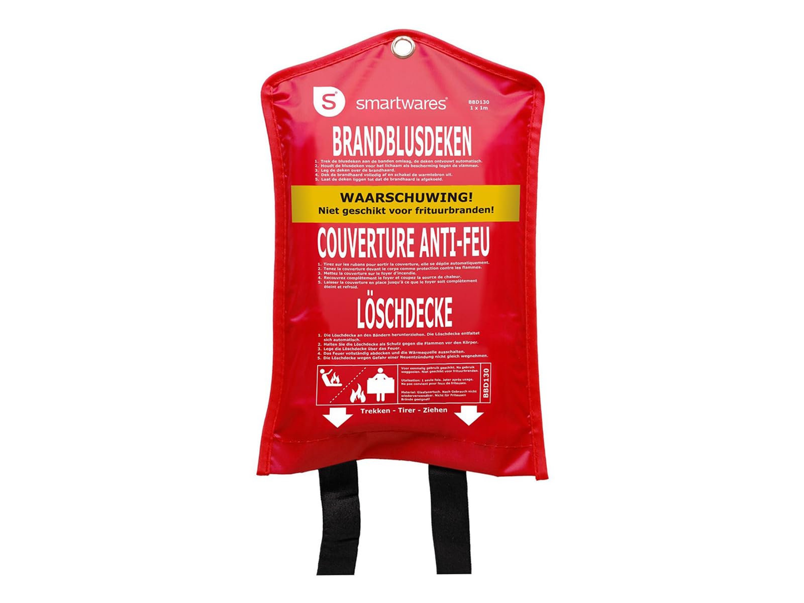 Práctico extintor de CO2, 2 kg, clase B – Borrado sin residuos + manta extintora de 100 x 100 cm, protección contra incendios