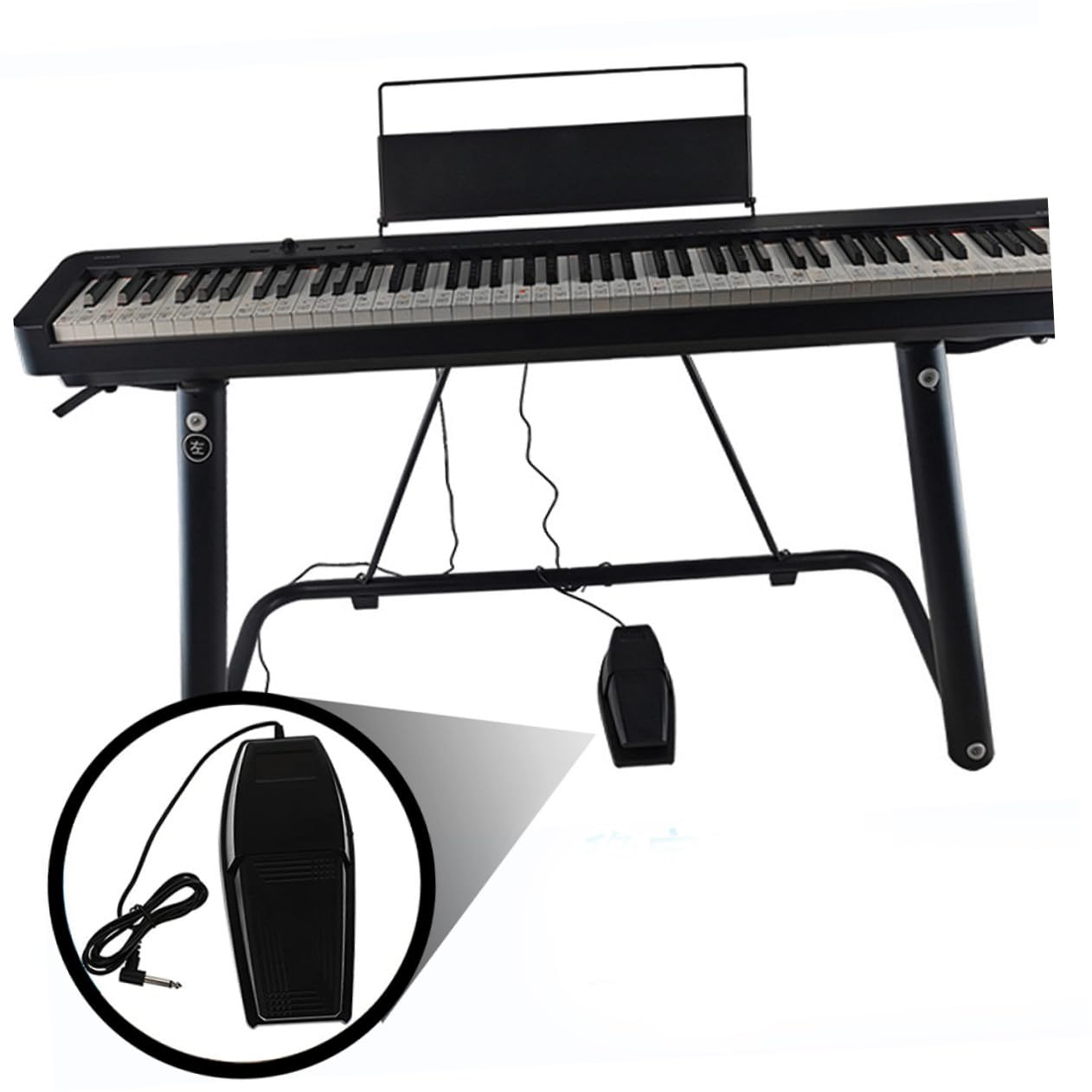 Mobestech Pedale Sustain Per Pianoforte in Accessorio Resistente Per Tastiera Elettronica Pedale Damper Per Pratica