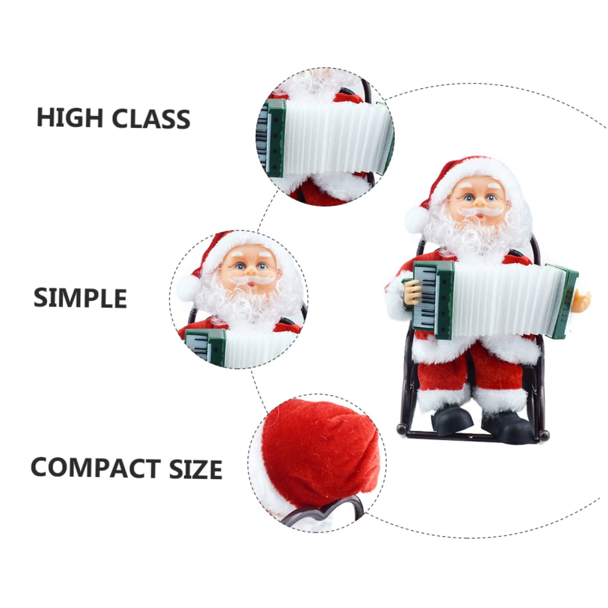 Cabilock 1 Pc Juguete De Papá Noel Juguetes Electricos Juguete Eléctrico De Santa Claus Felpa Juguete Musical De Navidad Regalos Decoraciones Organo Componente Electrónico Niño