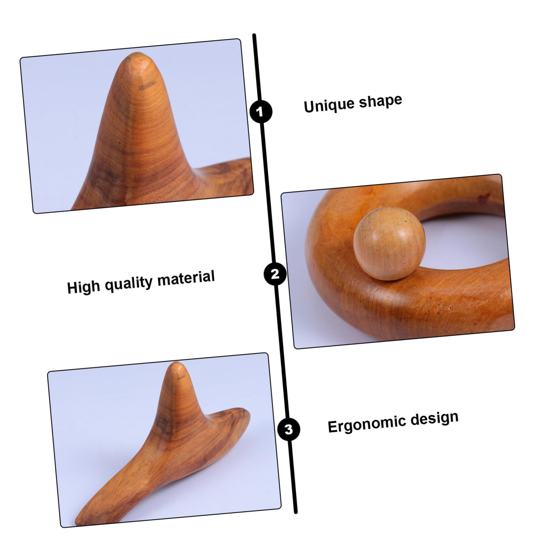 de Tabla de Madera Guasha Herramienta de Raspado Juego de 5 Piezas Material Sintético para Aliviar para Masaje Corporal y Facial Adecuado para Viajes
