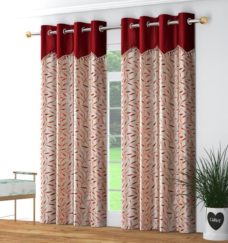 See full amazon price history chart for Kiara Creations Premium Frill leavees Printed Curtains for Door 7 Feet, Pack of 2, Maroon Kiara Creations Premium Frill leavees Printed Curtains for Door 7 Feet, Pack of 2, Maroon (B0C7812G3P) Amazon Price History, Amazon Price Tracker