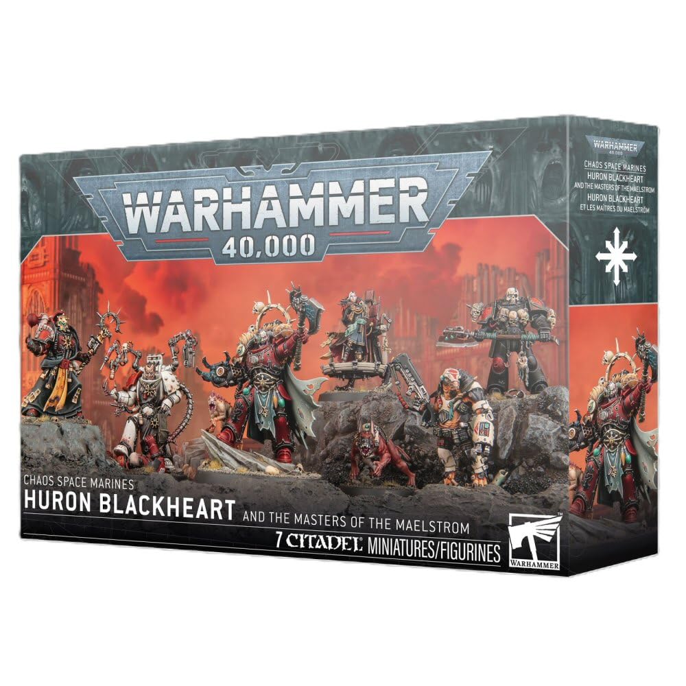 Photo 1 of Warhammer 40,000 Huron Blackheart and The Masters of The Maelstrom 7 Miniatures Chaos Space Marines Red Corsairs Characters
