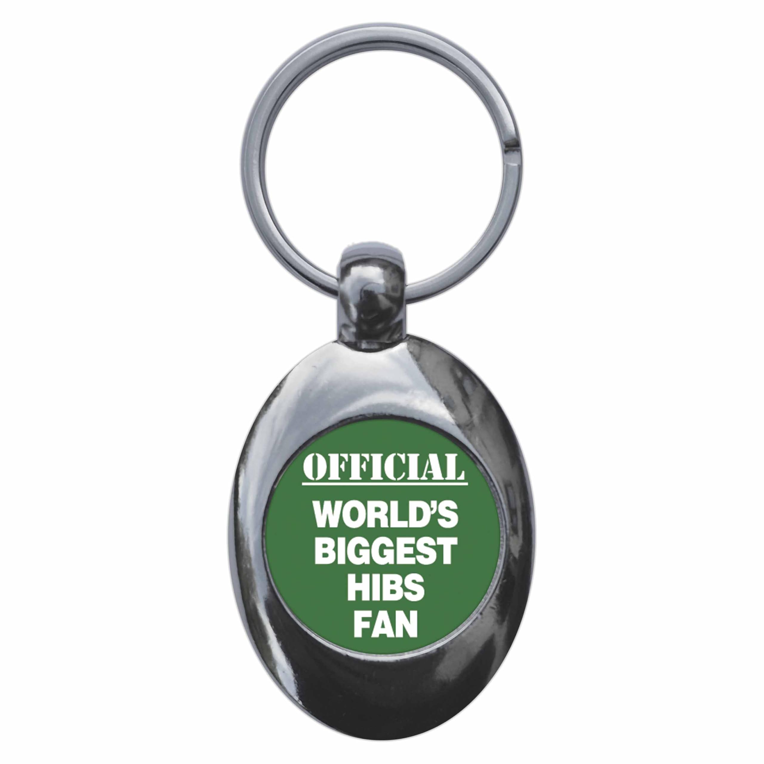 Ozorath World's Biggest Hibs Fan Keyring Keychain With Trolley Coin