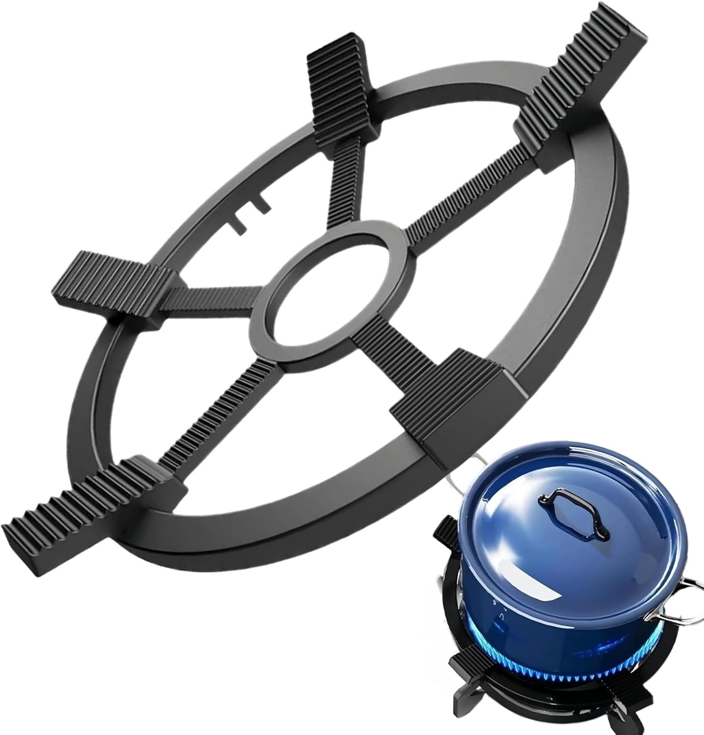 Stove Support Ring,Stove Stand with Non Slip Claws - Pan Holder - for Kitchen Restaurant Cooking Outdoor Camping Daily Meal Party
