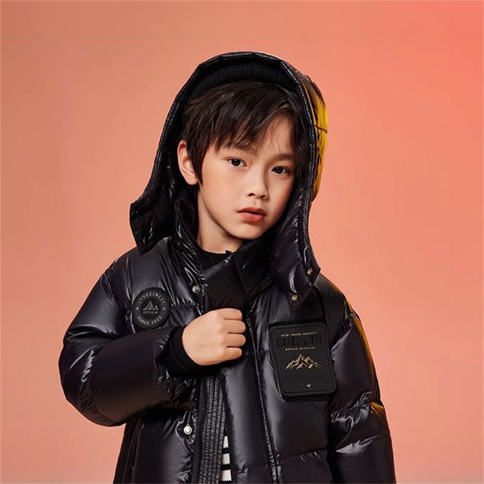 Generisch Cappotto alla moda per bambini e ragazze, cappotto spesso, giacca invernale imbottita, abbigliamento giacca invernale corta da donna con