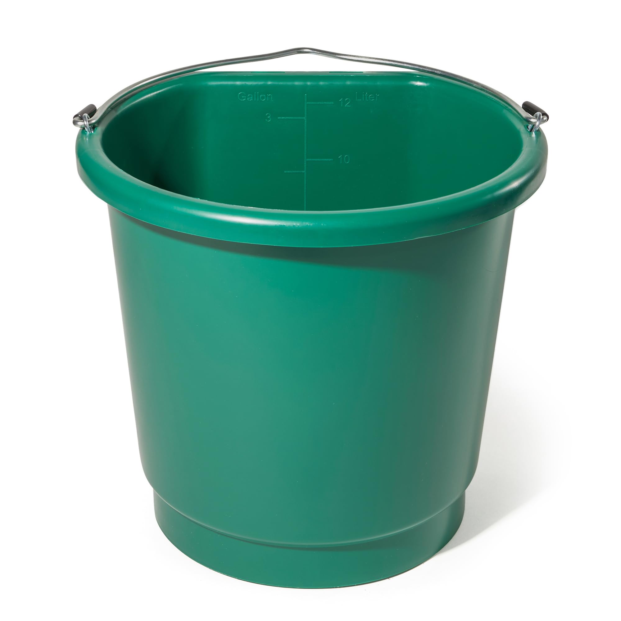 Farm Innovators Cubo térmico de plástico con parte trasera plana de 3 galones con mango de metal, termostato integrado y compartimento oculto para cable, verde, 70 W (paquete de 2)