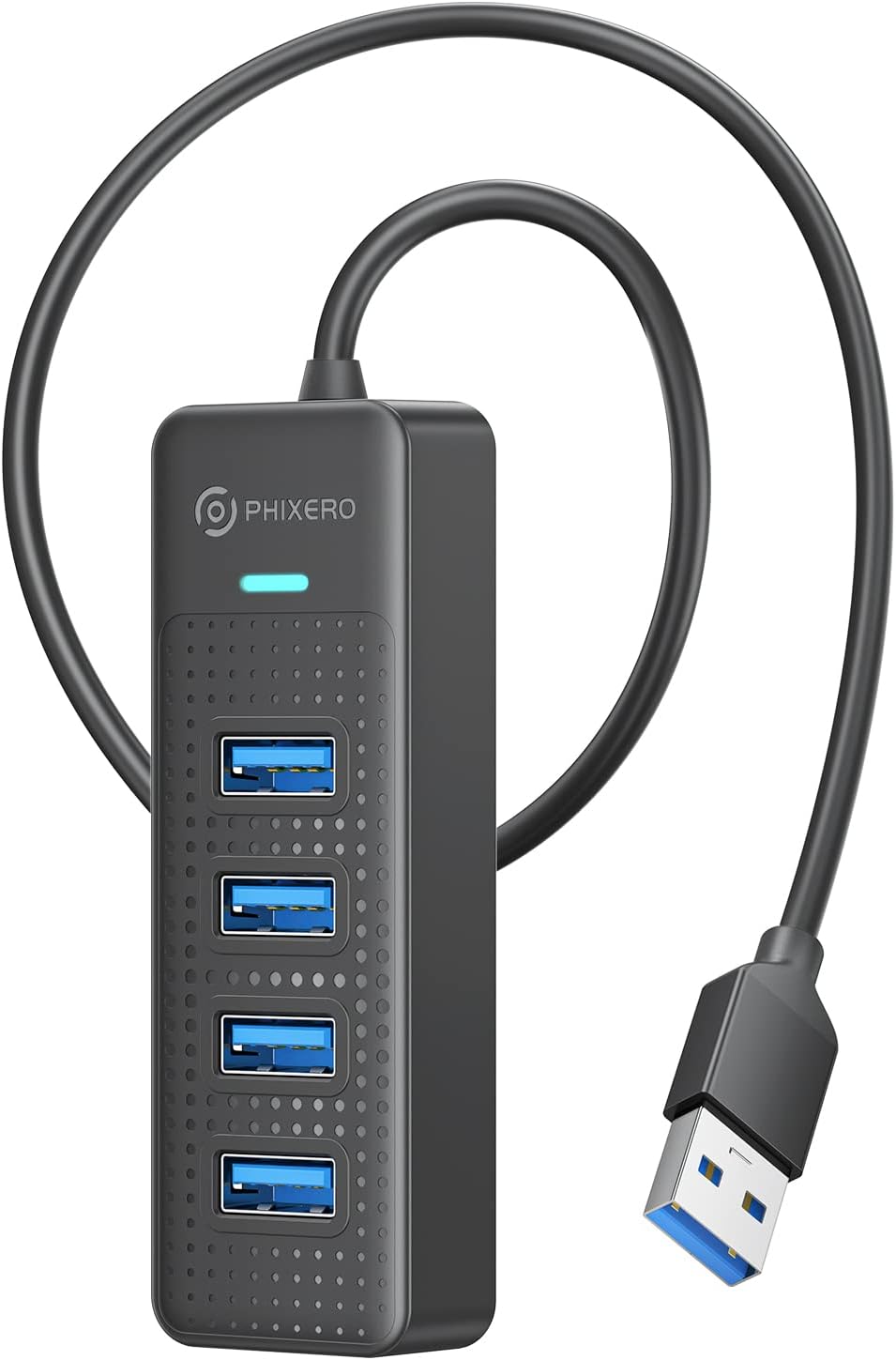 USB Hub, PHIXERO 4Port USB 3.0 Hub Multi USB Port Expander with 1.6ft