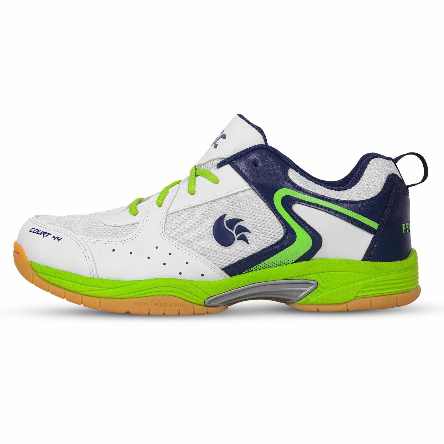 Court 44 Badminton Shoes for Men and Boys with Natural Crape Rubber Non Marking Outsole