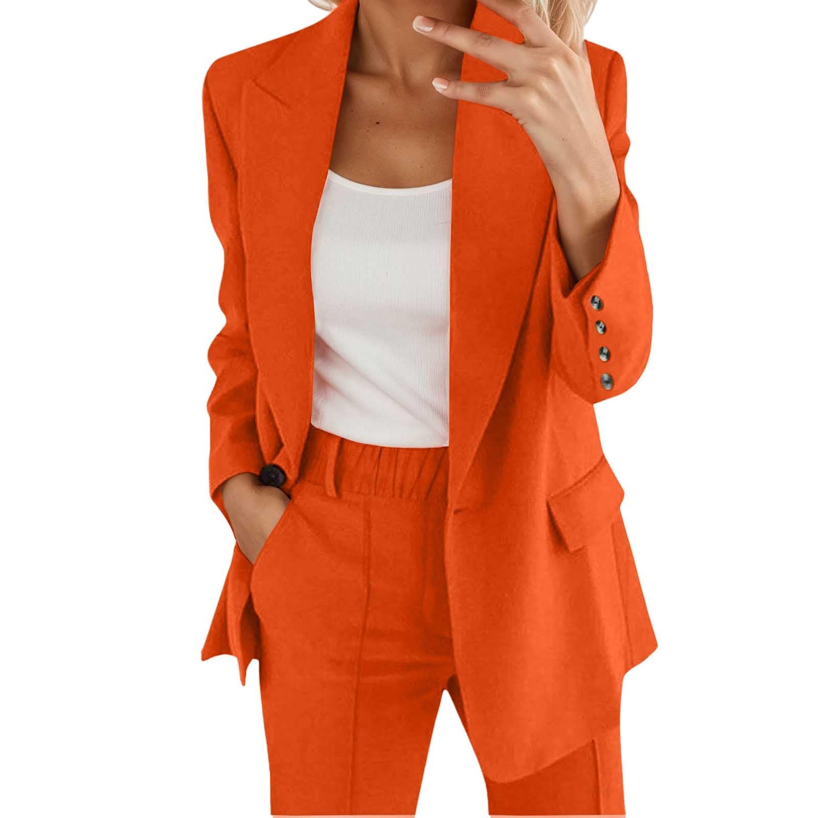 Ensemble Pantalon Femme 2 Pièces Élégant Tendance Col V Manches Longues Coupe Ample Mariage Satin Bureau Raffiné Tailleur Femme A46