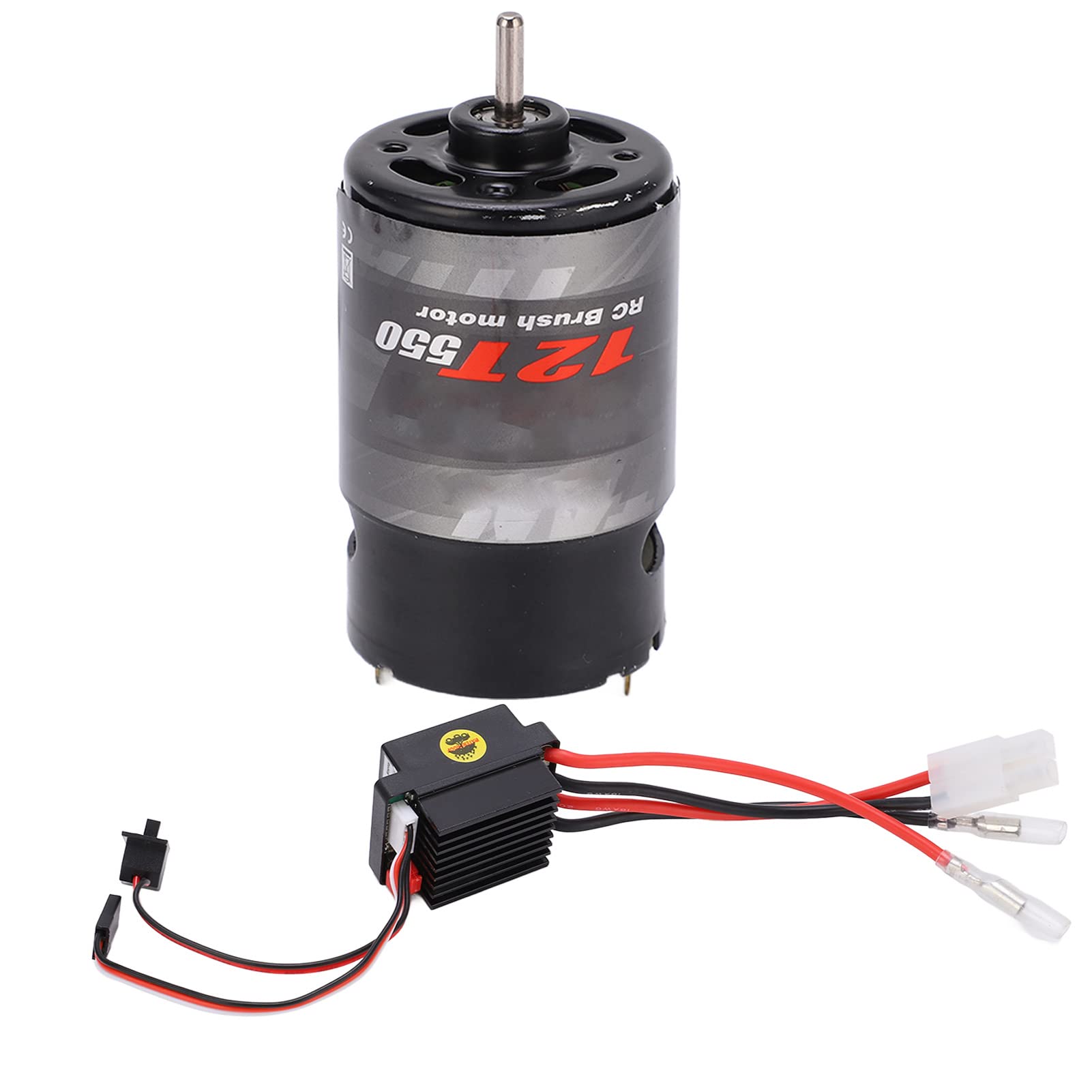 550 RC Motore Spazzolato RC Auto Motore Spazzolato con Impermeabile 320A a Due Vie Spazzolato ESC per RC Rock Crawler Car(12T) Accessori per modellini di Auto