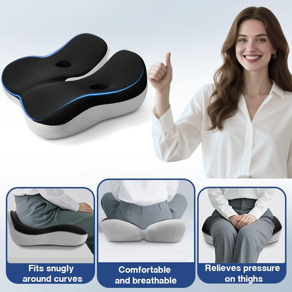 Seat Cushions Comfort Memory Foam Cushion for Office Chair Car Seat Donut Cushion for Coccyx Tailbone Pain Relief — view 8