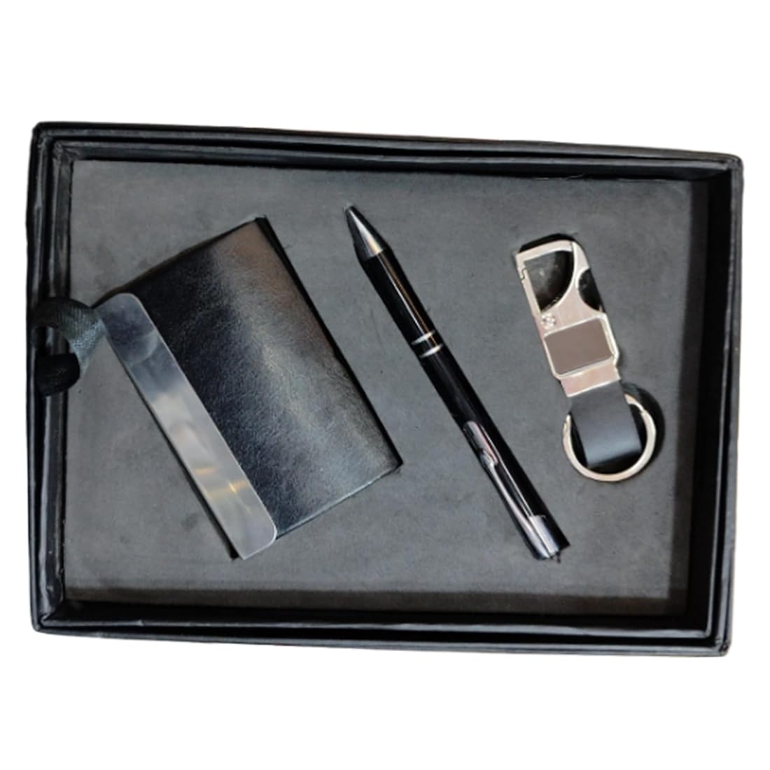 THEPRINTSHINE Customized Combo gift set of 1 Pen, 1 Card Holder or 1 Keychain for office/college/school/corporate gifts
