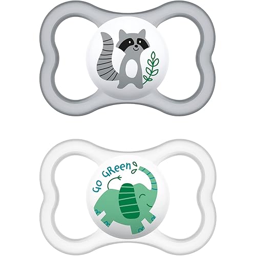 MAM Air Baby Pacifier, for Sensitive Skin, Sterilizer Case,Unisex, 16+ Months (Pack of 2)