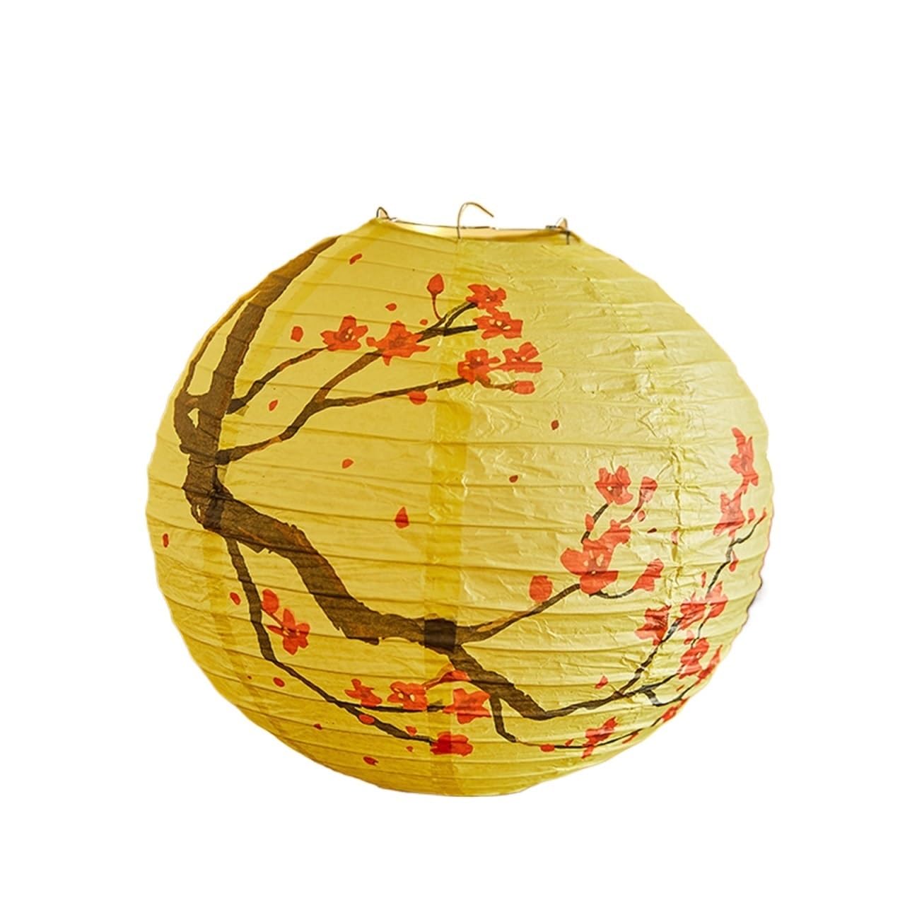 10Pcs Flower Letter Printed Festival Lantern Hanging Fu Character Chinese Antique Paper Living Room for Party(Color5)
