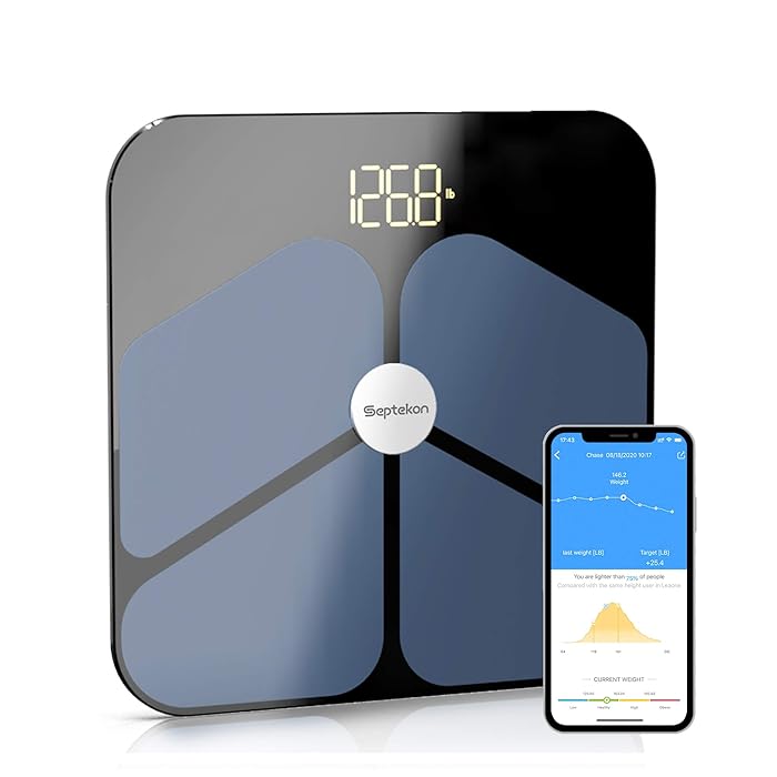 Buy Septekon Smart Body Fat Scale Bluetooth Weight Scale with ITO