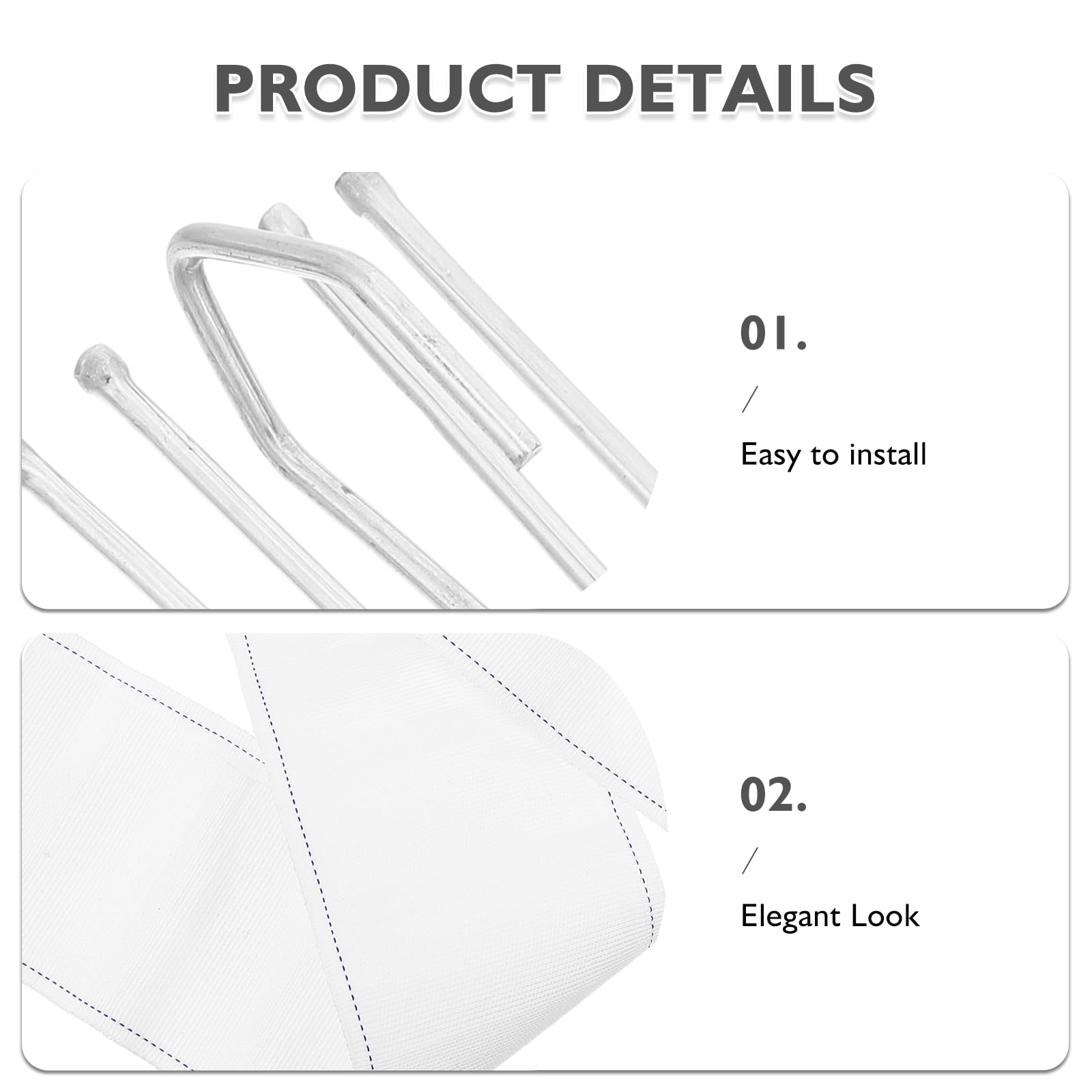 Set di Ganci per Tende Nastro e Ganci a 4 Punte in Acciaio Inossidabile, Design Sicuro e Resistente, per Fai-da-Te e Camere da Letto