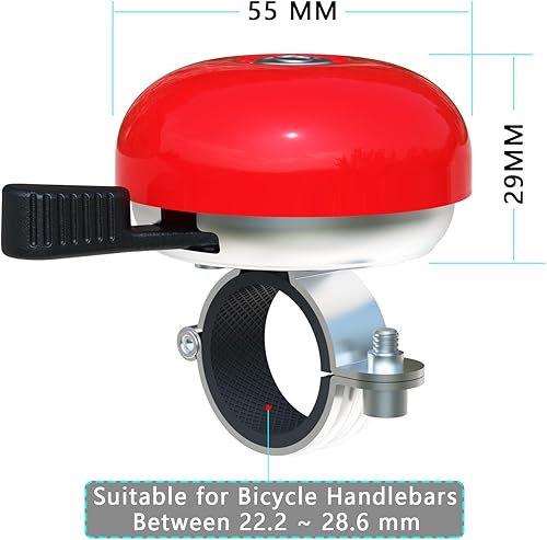 Miniatura 3 de Greallthy Campana de bicicleta clásica para adultos y niños, campana de bicicleta para manillar para adultos, accesorios de campana de bicicleta de