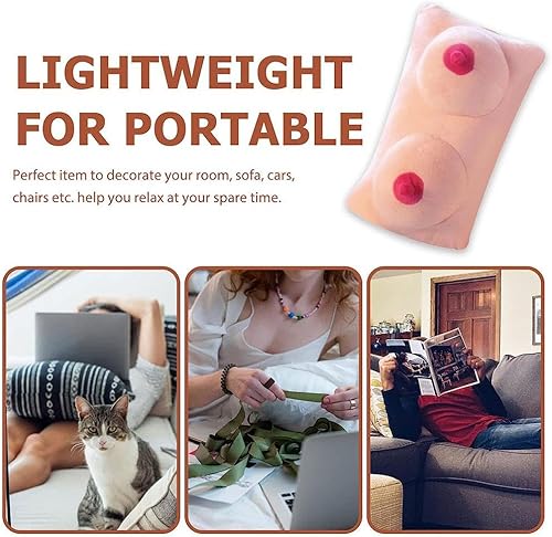 Miniatura 7 de Almohada de senos 3D, divertida almohada de senos novedosa, almohada de novia para hombres, almohada de peluche para boobie, cojín de noche