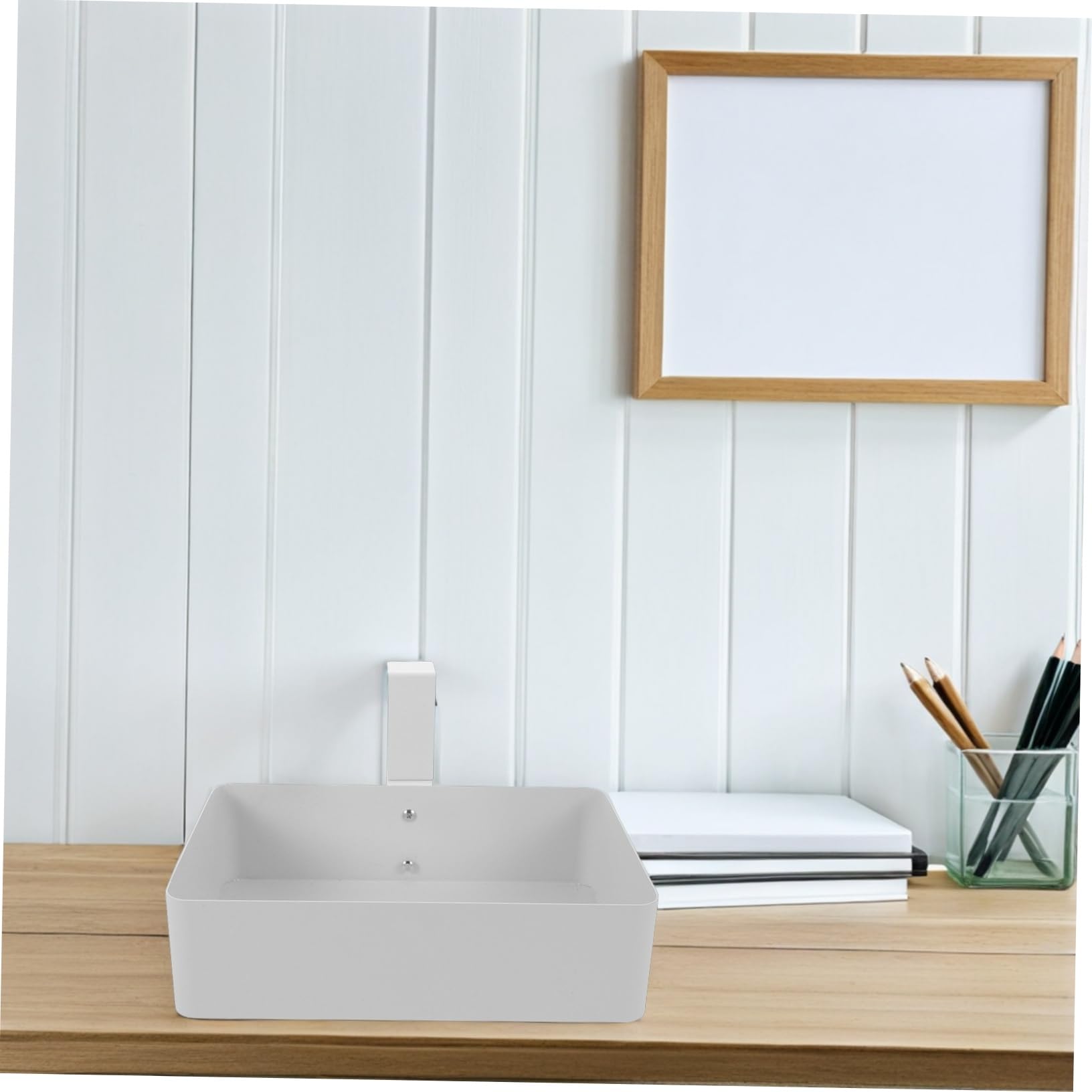 Cestino Portaoggetti in Metallo Sottile per Ripiano Sotto la Scrivania Organizer Contenitore da Cucina e Bagno Cestino Appeso per Piccoli Spazi