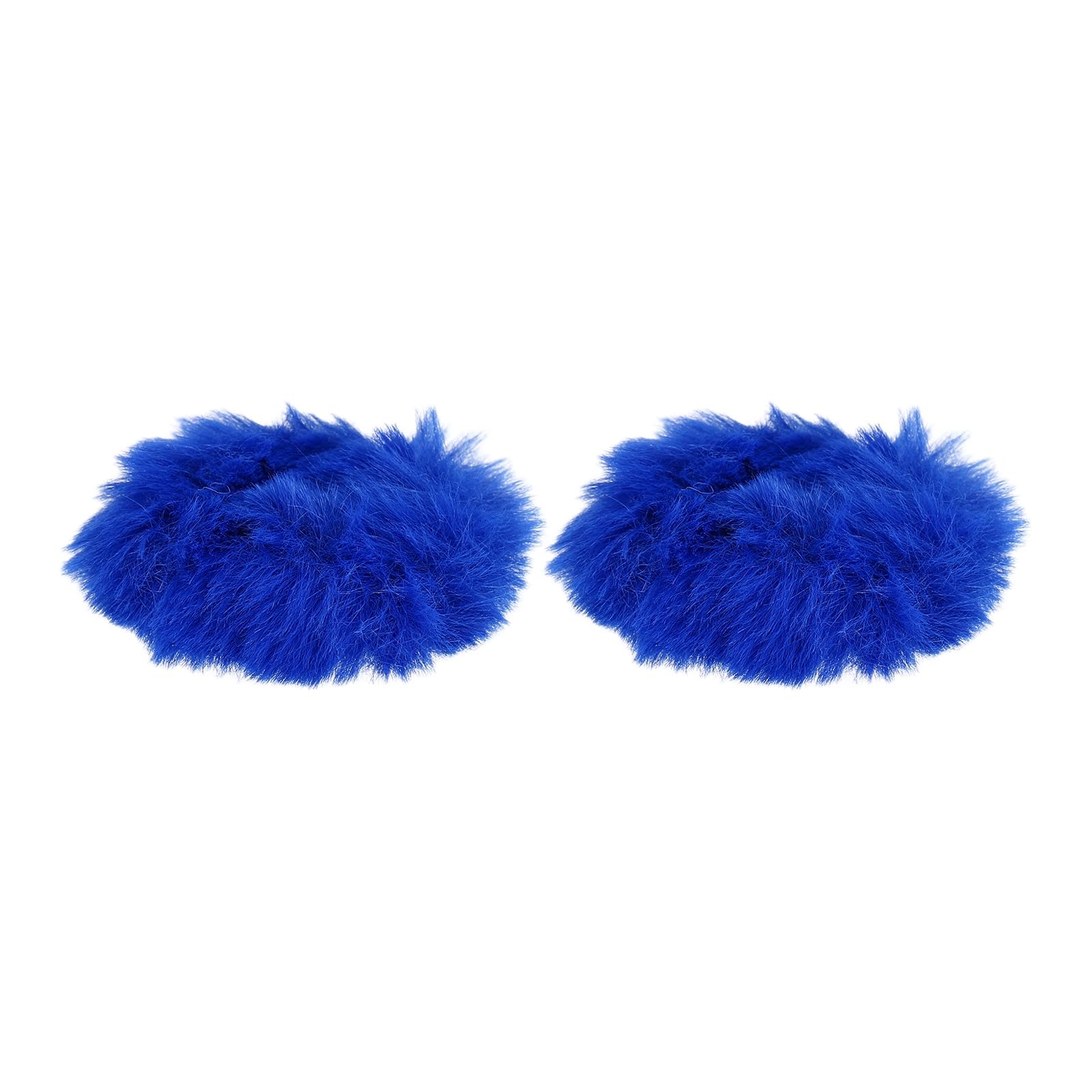 PATIKIL Furry Microphone Windscreen 25mm x 56mm Mic Cover Windshield for Indoor Outdoor Microphone Blue 2 Pack