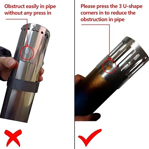 Miniatura 7 de DANCHEL OUTDOOR Estufa plegable para acampar S6SSG, estufa de leña de acero inoxidable 304 con chimenea de 7.2 pies, estufa portátil para tienda de