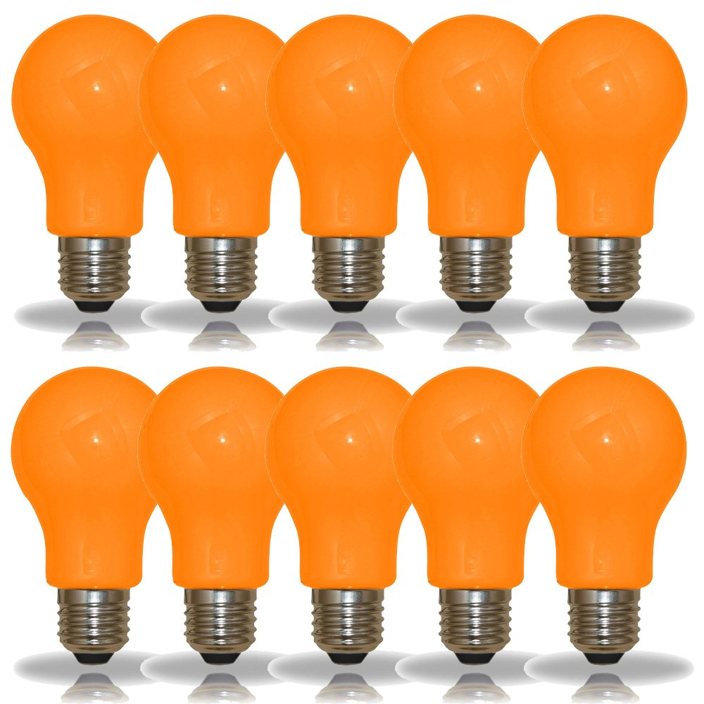 NCC-Licht 10 x LED Leuchtmittel Birnenform 3W = 25W E27 Orange Innen- & Außenbereich Party