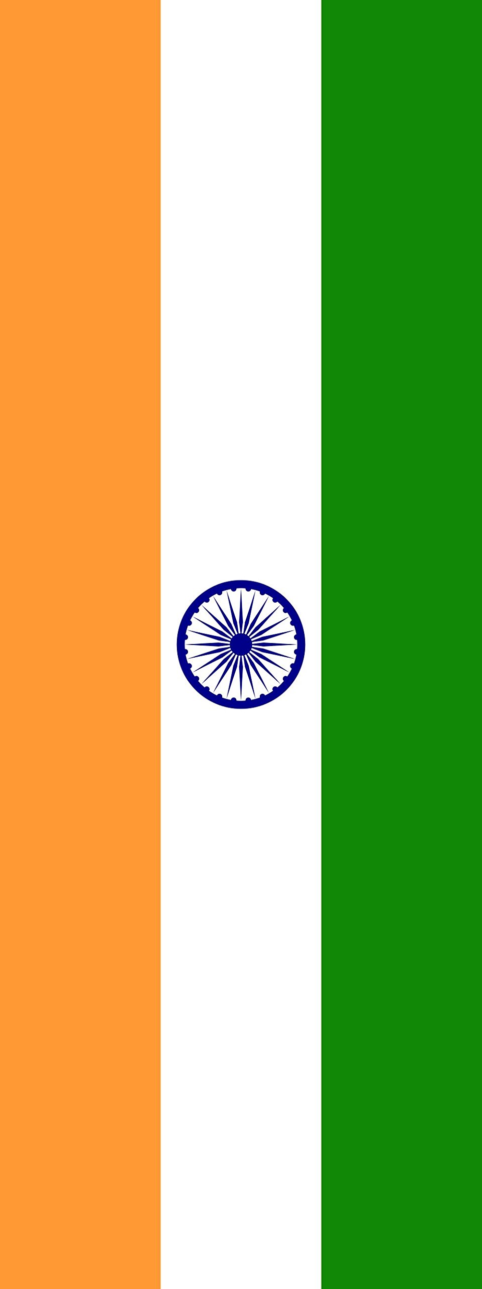Drapeau Inde format portrait géant de 6m² dimensions 400x150cm pour mât