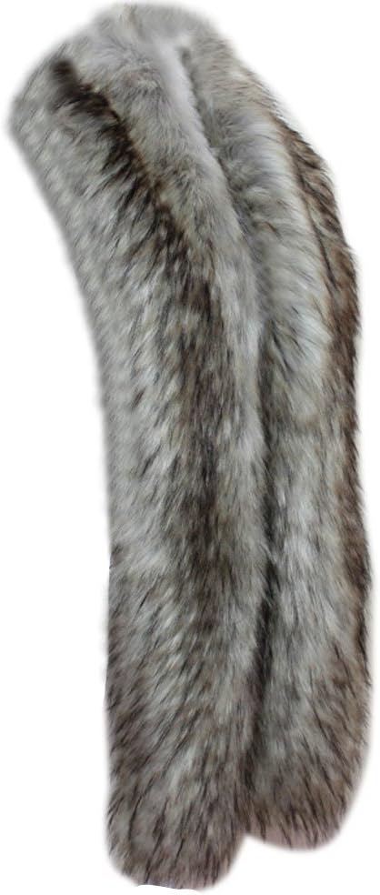 Men Women Winter Warm Faux Fox Raccoon Fur Collar Stole Long Scarf Shawl