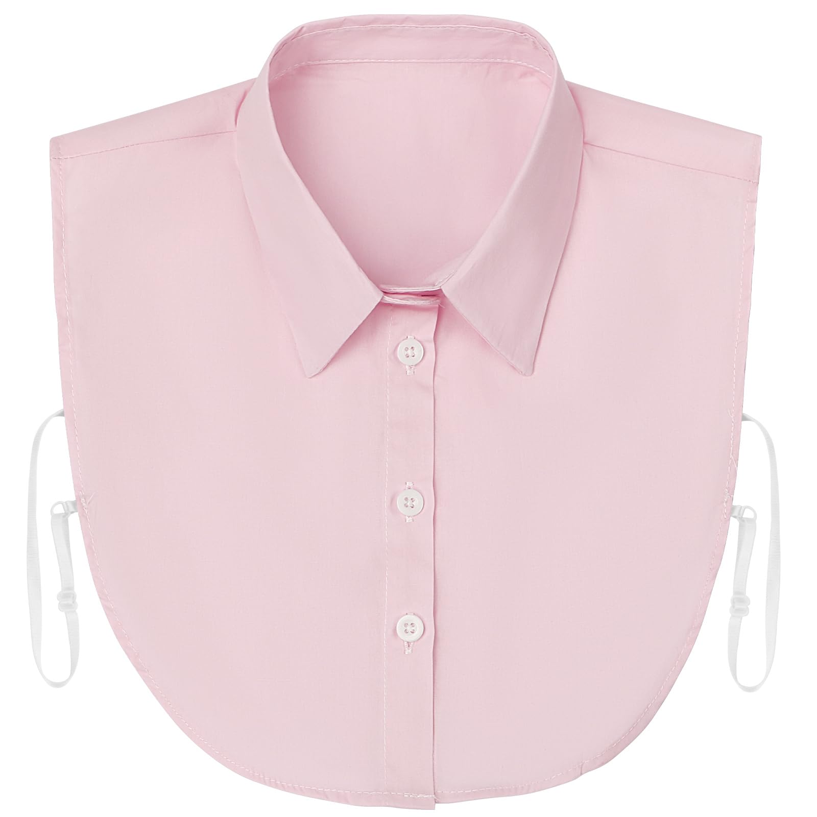 Kalkehay Detachable Dickey Collar Blouse for Women, Fake Half Shirts Faux False Collar for Girls Favors, Pink, One Size